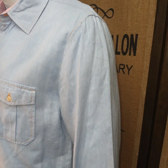 💥Clearance💥 Arnold Zimberg Linen and Cotton Shirt, M - Picture 3 of 11